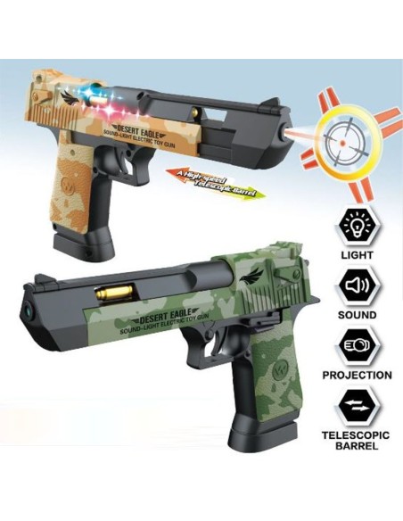 Žaislinis pistoletas su garsu ir šviesa