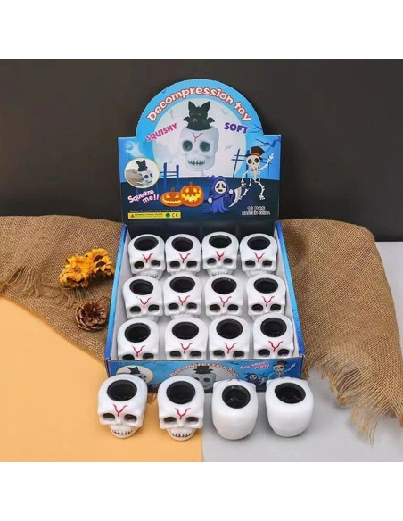 Guminis Squeeze Kaukolė Halloween Skull