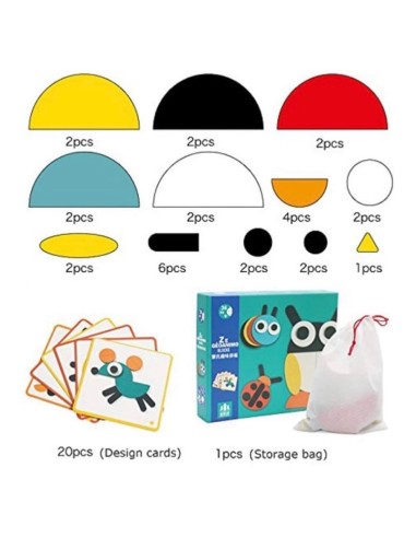 Kūrybinis rinkinys "Geo Wooden Blocks"