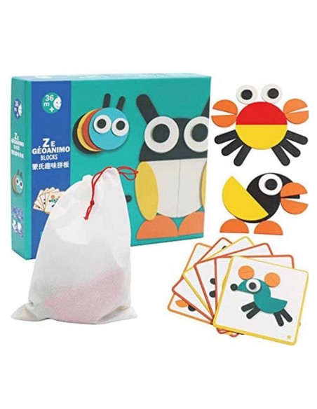 Kūrybinis rinkinys "Geo Wooden Blocks"