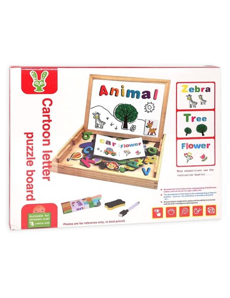 Medinė magnetinė lenta - dėlionė su skaičiais