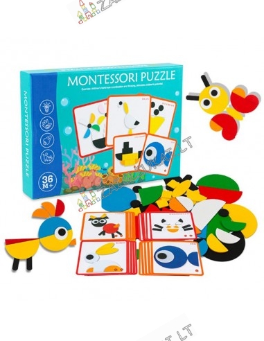 Montessori 40 užduočių dėlione