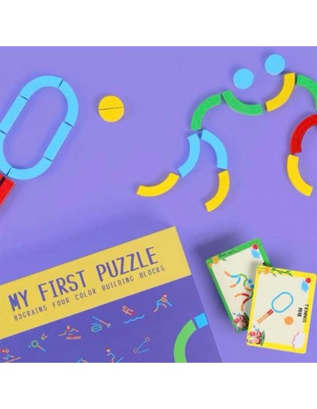 Lavinamoji medinė dėlionė „My First Puzzle“ – 83 spalvingi elementai mažiesiems kūrėjams