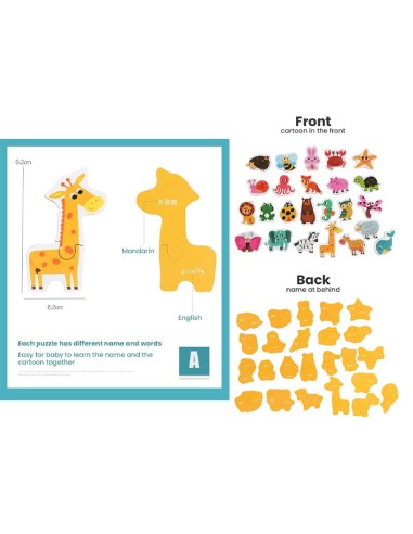 24 dėlionės  - Animals Puzzle