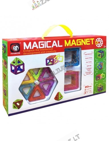 Magnetinis konstruktorius 20 detalių "Magical Magnet"