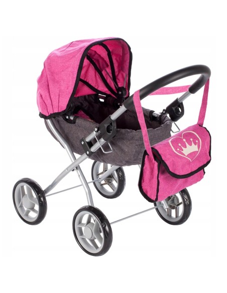 Metalinis vežimėlis lėlėms iki 40 cm