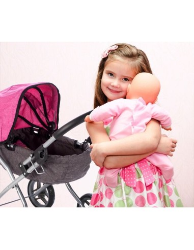 Metalinis vežimėlis lėlėms iki 40 cm
