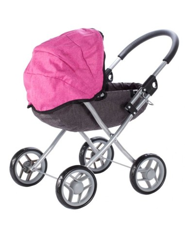 Metalinis vežimėlis lėlėms iki 40 cm