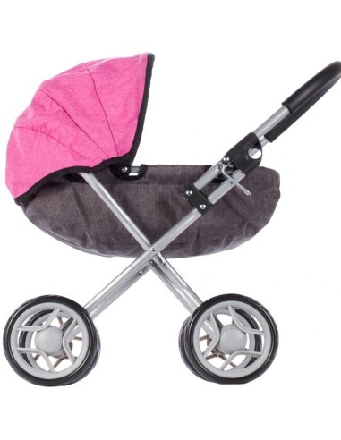 Metalinis vežimėlis lėlėms iki 40 cm