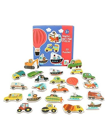 23 dėlionės "Traffic Matching Puzzle"