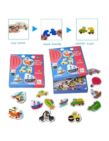 23 dėlionės "Traffic Matching Puzzle"