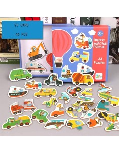 24 dėlionės "Traffic Matching Puzzle"