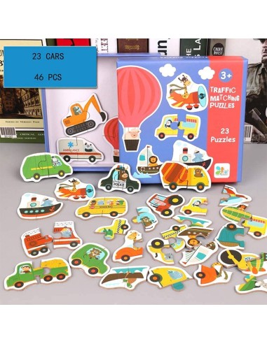 24 dėlionės "Traffic Matching Puzzle"