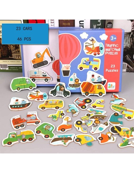 24 dėlionės "Traffic Matching Puzzle"