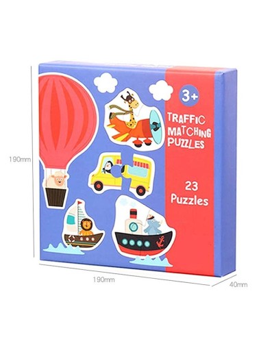 23 dėlionės "Traffic Matching Puzzle"