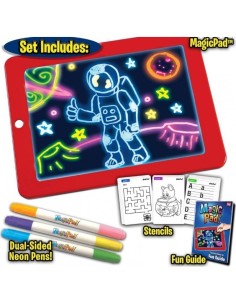 Piešimui skirta šviečianti lenta - planšetas Magic Pad 2