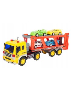 Sunkvežimis - tralas, gabenantis keturis automobilius