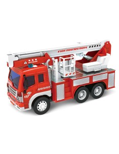 Gaisrinė mašina su prailginamomis kopėčiomis, sirena, garsas, šviesa 2