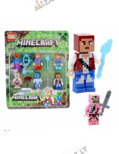 Lego Minecraft žmogeliukai 6 personažai