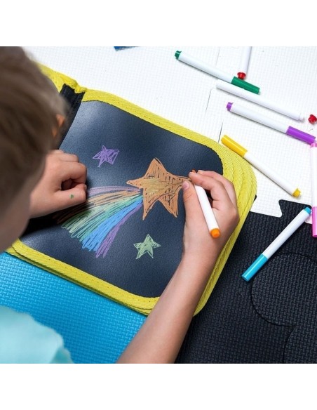 Nešiojama piešimo knyga su flomasteriais