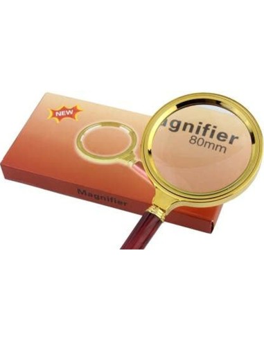 Padidinimo stiklas su rankena, 80 mm