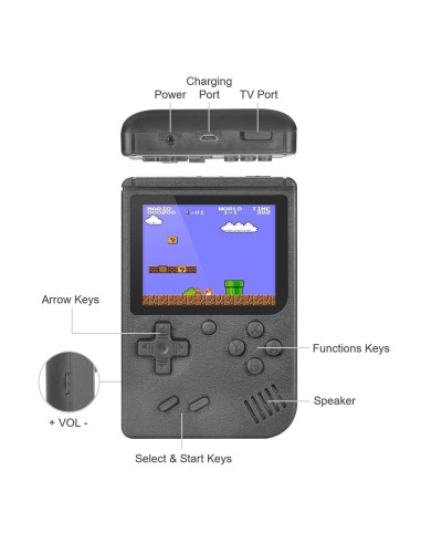 Retro klasikinis nešiojamas žaidimų...