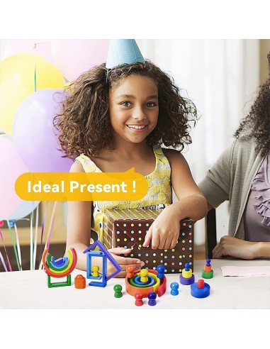 Medinis vaivorykštinis žaislas...