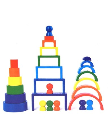 Medinis vaivorykštinis žaislas...