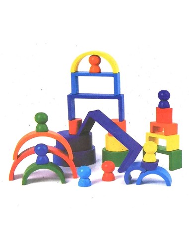 Medinis vaivorykštinis žaislas...