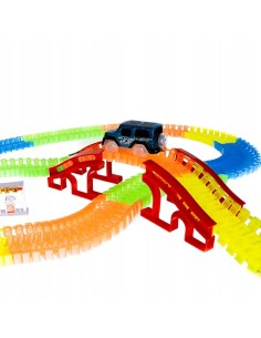 Šviečiantis automobilis lanksčiai trasai Magic Tracks 2