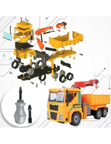 Surenkamas auto kranas su garsu ir šviesa