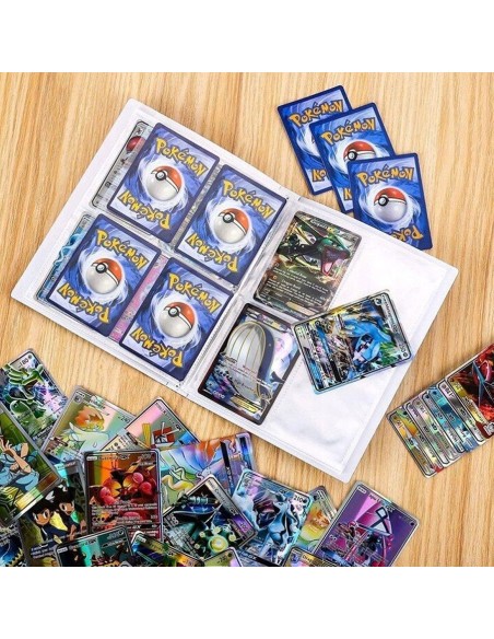 Vandeniui atsparus Pokemon kortų dėklas su 3D efektu ir 30 puslapių