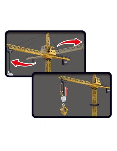 Valdomas pultu žaislinis statybinis bokštinis kranas