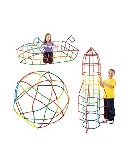 Erdvinis 3D konstruktorius šiaudeliai Straws and Connectors 300 vnt