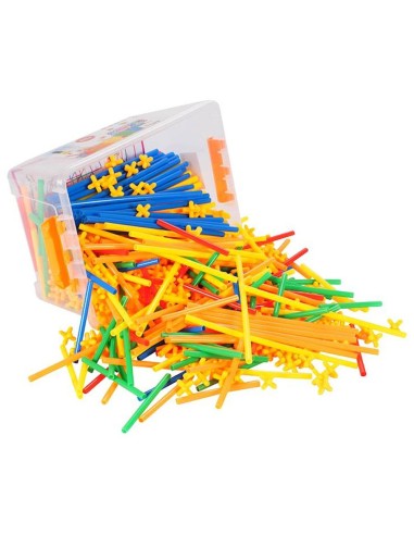 Erdvinis 3D konstruktorius šiaudeliai Straws and Connectors 700 vnt
