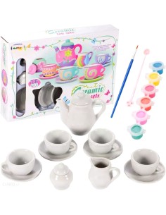 Spalvinimo rinkinukas - keramikinis arbatos servizas