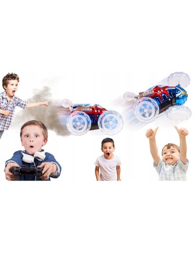 Šviečiantis RC kaskadininko automobilis