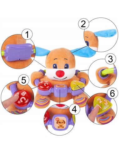 Minkštas interaktyvus muzikinis šuniukas