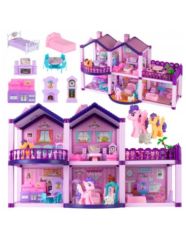 Lėlių namelis su baldais „Ponių vila“...