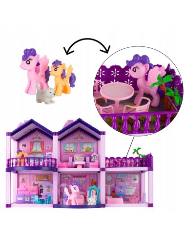 Lėlių namelis su baldais „Ponių vila“...