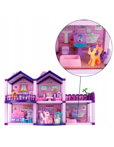 Lėlių namelis su baldais „Ponių vila“...