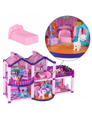 Lėlių namelis su baldais „Ponių vila“...