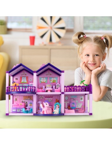 Lėlių namelis su baldais „Ponių vila“...