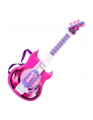 Elektrinė gitara su mikrofonu ant stovo