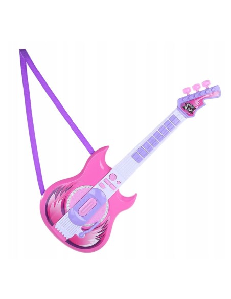 Elektrinė gitara su mikrofonu ant stovo