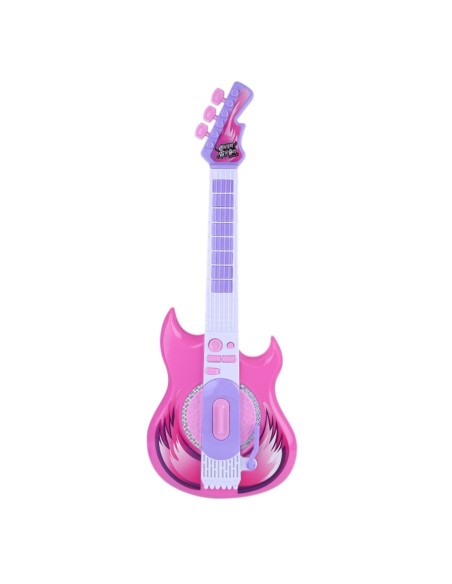 Elektrinė gitara su mikrofonu ant stovo
