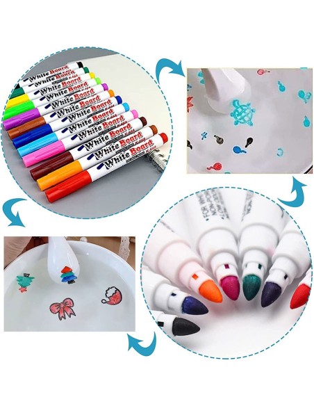 Susidūrę su vandeniu, piešiniai plaukios vandens paviršiumi.