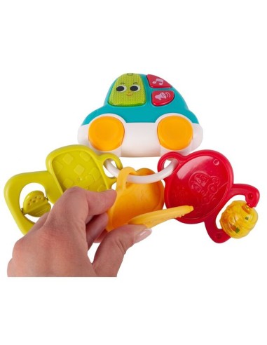 Barškutis-kramtukas automobilis su rakteliais