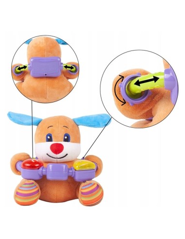 Minkštas interaktyvus muzikinis šuniukas