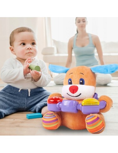 Minkštas interaktyvus muzikinis šuniukas